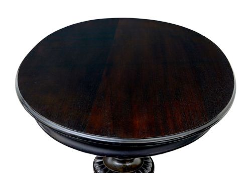19TH CENTURY CARVED BLACKENED OVAL CENTER TABLE - ADDITIONAL PHOTO 7