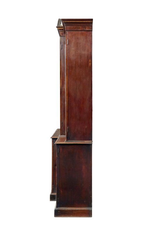MID 19TH CENTURY INLAID BREAKFRONT BOOKCASE - ADDITIONAL PHOTO 2