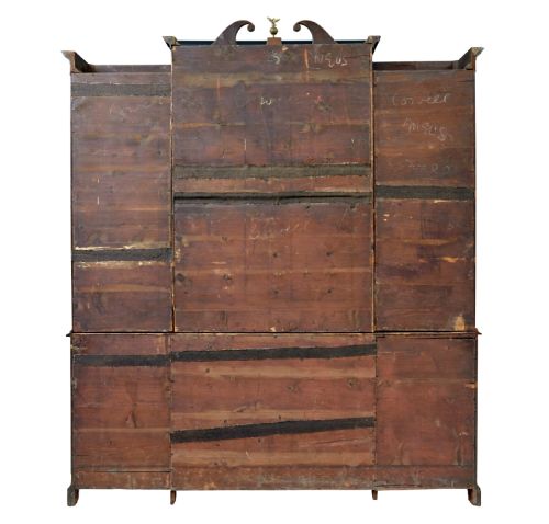 MID 19TH CENTURY INLAID BREAKFRONT BOOKCASE - ADDITIONAL PHOTO 3