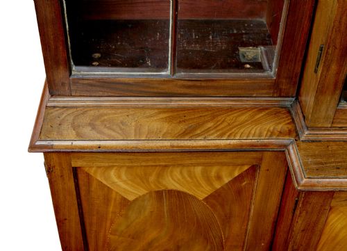 MID 19TH CENTURY INLAID BREAKFRONT BOOKCASE - ADDITIONAL PHOTO 7