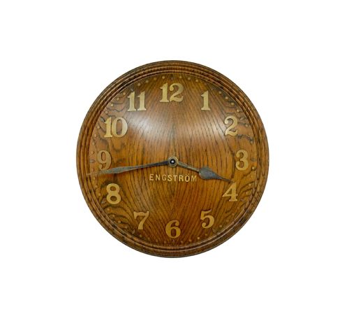 Art Deco Oak Wall Clock Engström by Zenith
