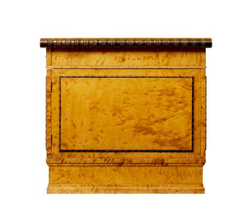 SCANDINAVIAN BIRCH ART DECO PEDESTAL DESK - ADDITIONAL PHOTO 4