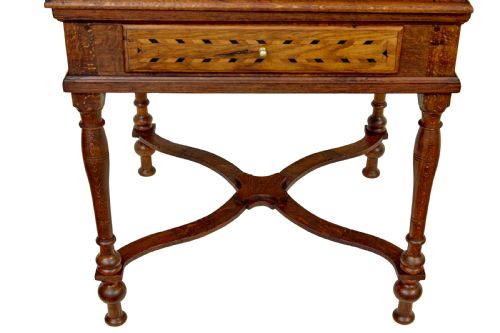 EARLY 19TH CENTURY DUTCH INLAID OAK WRITING SLOPE - ADDITIONAL PHOTO 10