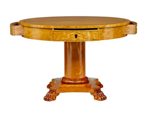 19TH CENTURY SWEDISH BIRCH CIRCULAR CENTER TABLE - ADDITIONAL PHOTO 1