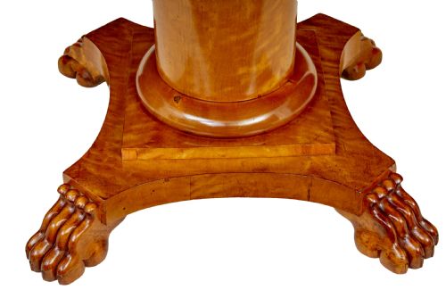 19TH CENTURY SWEDISH BIRCH CIRCULAR CENTER TABLE - ADDITIONAL PHOTO 4