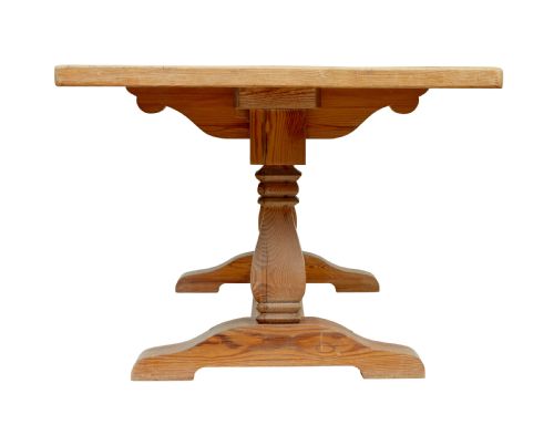 19TH CENTURY CARVED PINE REFECTORY DINING TABLE - ADDITIONAL PHOTO 3
