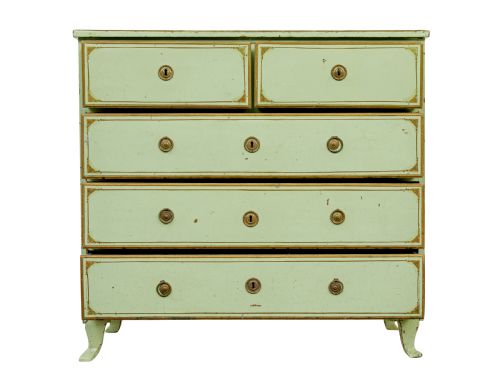 19TH CENTURY SWEDISH PAINTED PINE CHEST OF DRAWERS - ADDITIONAL PHOTO 5
