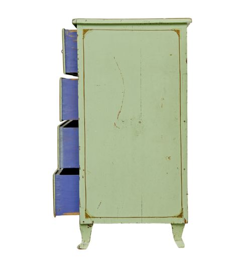 19TH CENTURY SWEDISH PAINTED PINE CHEST OF DRAWERS - ADDITIONAL PHOTO 6