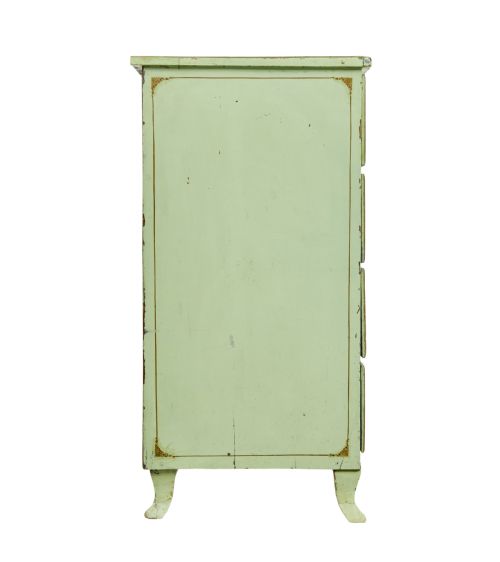 19TH CENTURY SWEDISH PAINTED PINE CHEST OF DRAWERS - ADDITIONAL PHOTO 8