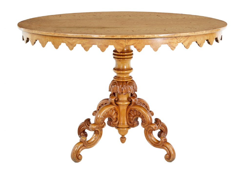 SWEDISH 19TH CENTURY BIRCH OVAL OCCASIONAL TABLE View VII