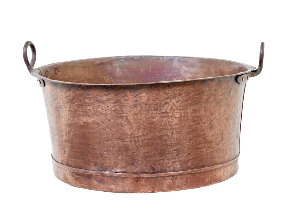 VICTORIAN 19TH CENTURY LARGE COPPER COOKING POT View III