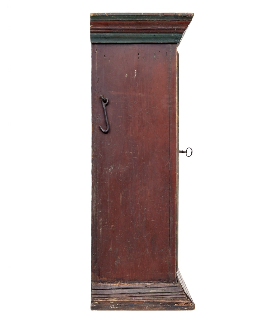 MID 19TH CENTURY HAND PAINTED FOLK ART CUPBOARD View IV