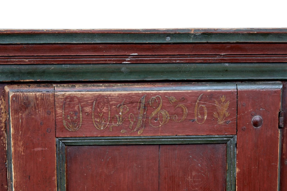 MID 19TH CENTURY HAND PAINTED FOLK ART CUPBOARD View VII