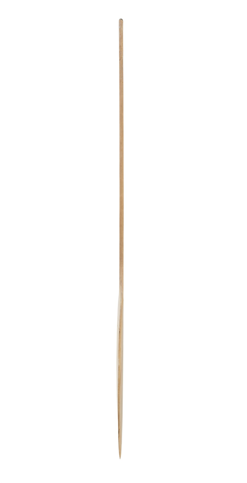 A large 19th-century Scandinavian pine baker peel with a long slender handle and a wide circular paddle head. View IV