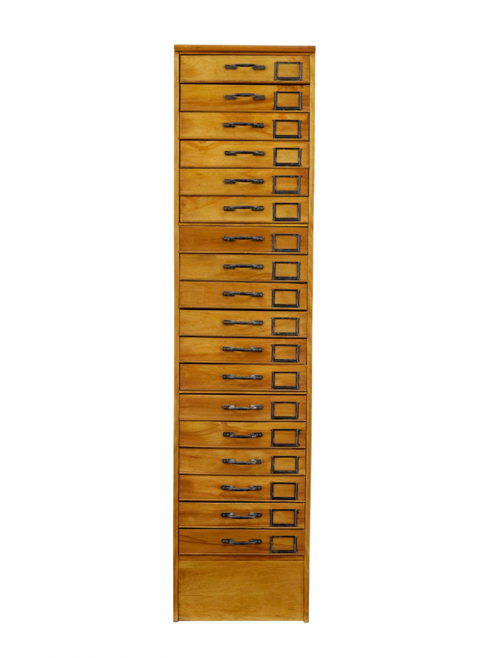 EARLY 20TH CENTURY APOTHECARY FRUITWOOD TALL CHEST OF DRAWERS View III