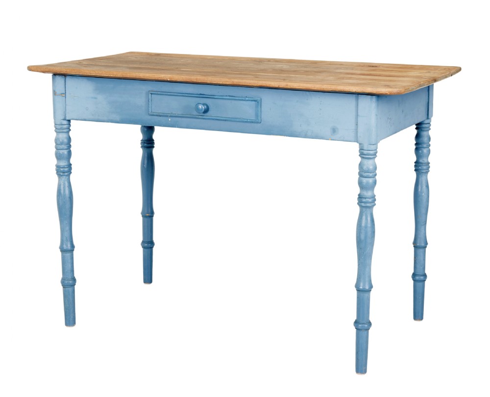19TH CENTURY HAND PAINTED PINE OCCASIONAL TABLE