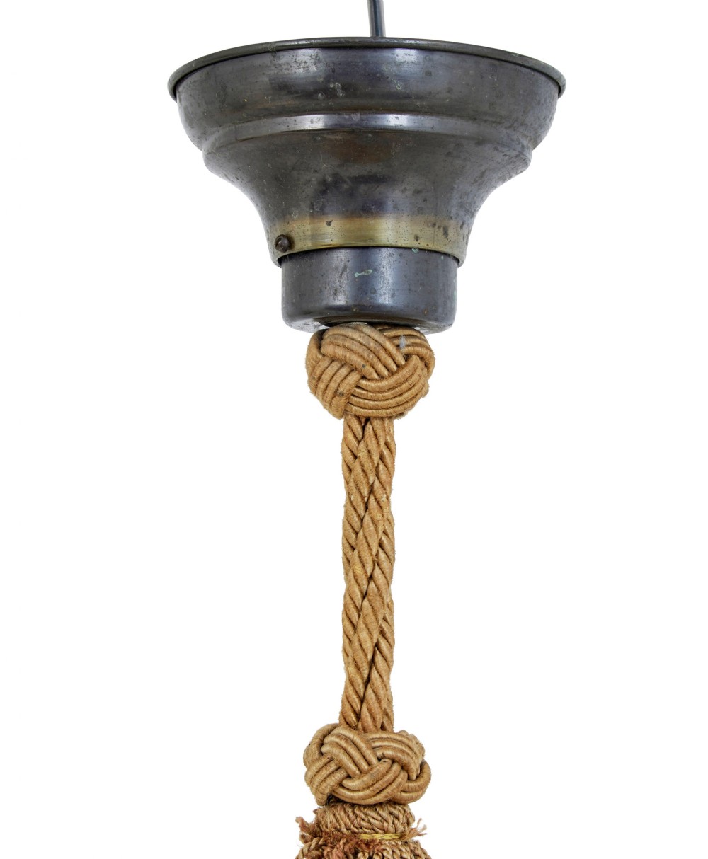 ART DECO ALABASTER 4 ARM CEILING PENDANT LIGHT View IV