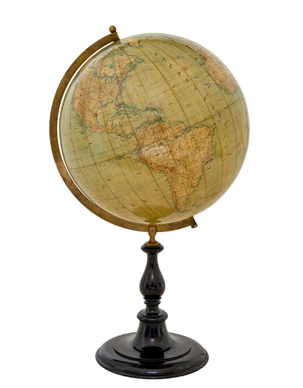 LARGE EARLY 20TH CENTURY GLOBE ON STAND BY JORDGLOB