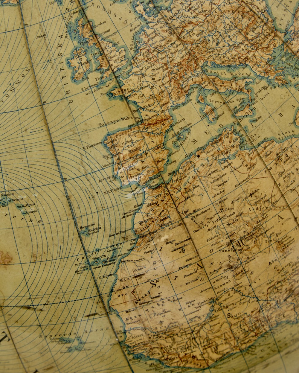 LARGE EARLY 20TH CENTURY GLOBE ON STAND BY JORDGLOB View VII