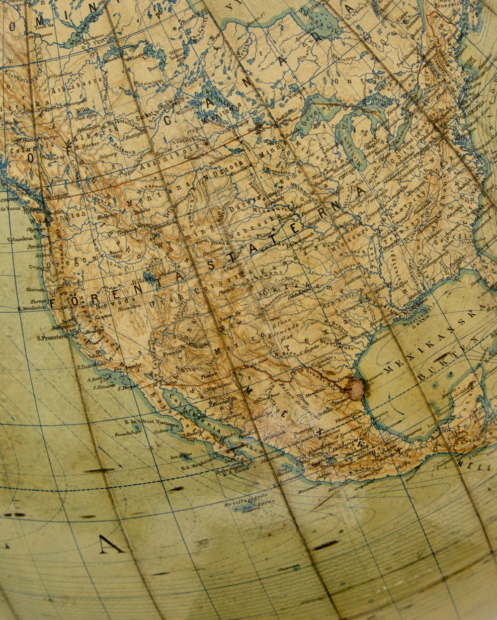 LARGE EARLY 20TH CENTURY GLOBE ON STAND BY JORDGLOB View IX