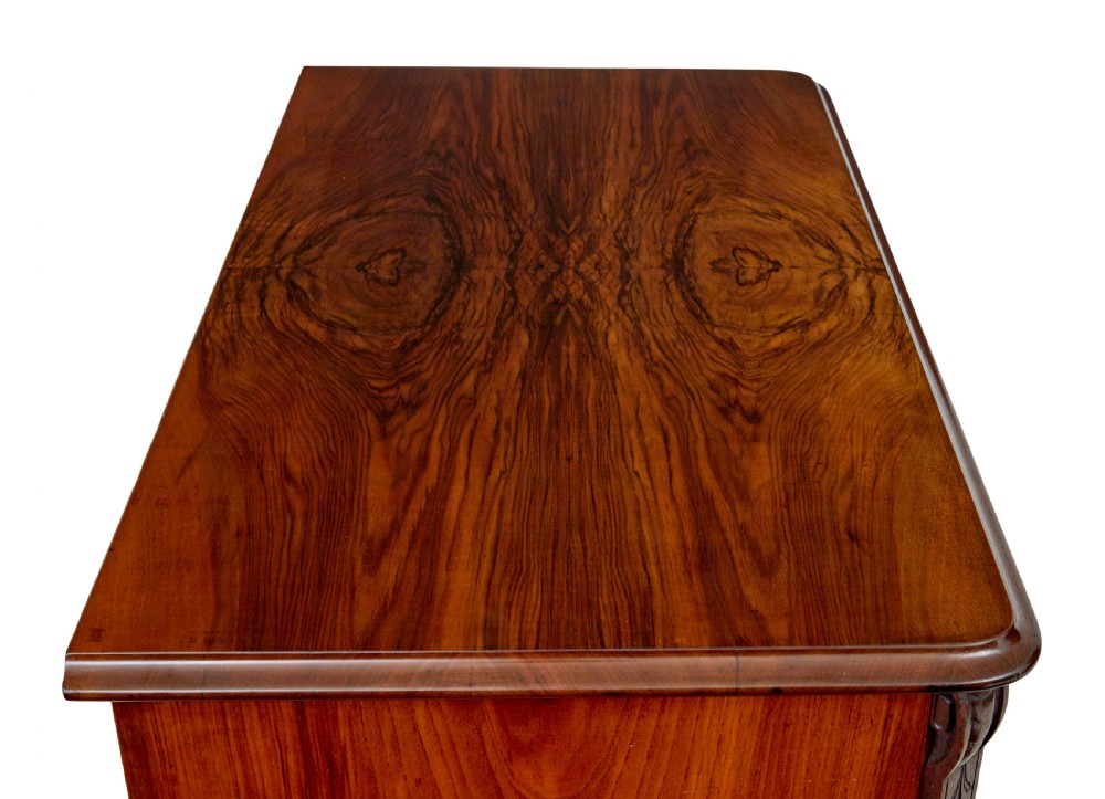 SWEDISH 19TH CENTURY BURR WALNUT CHEST OF DRAWERS View X