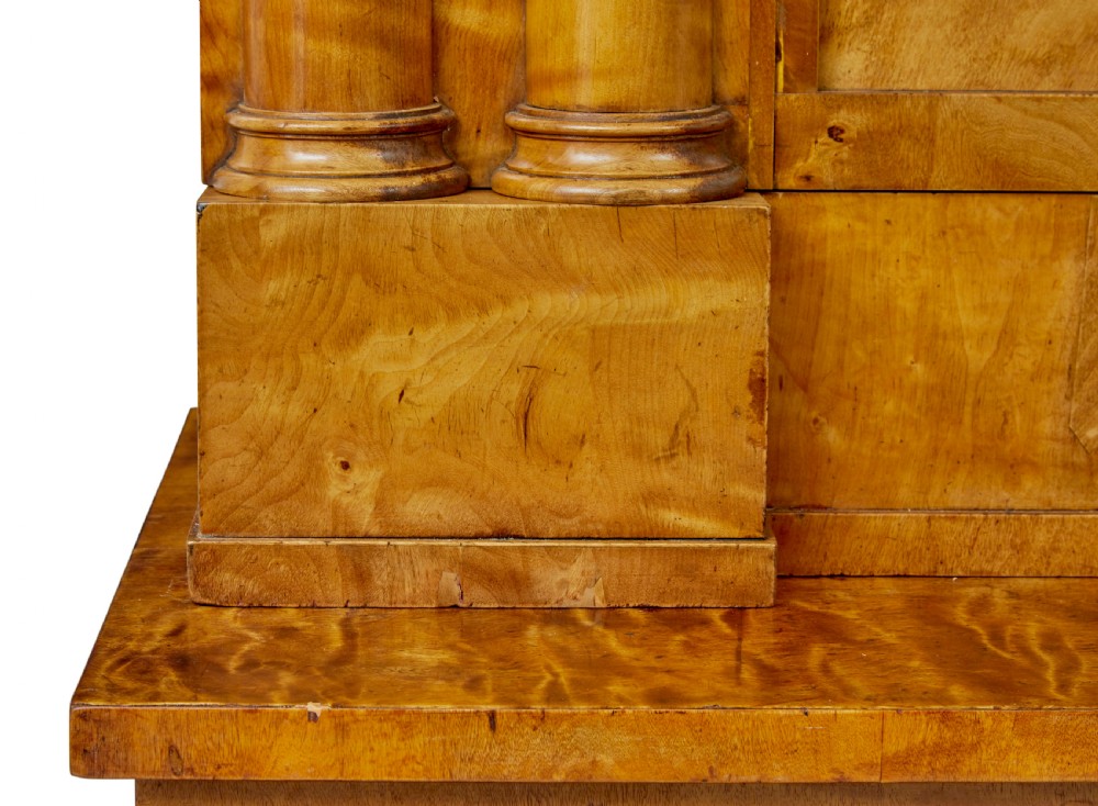 19TH CENTURY ARCHITECTURAL EMPIRE BIRCH CUPBOARD OF LARGE PROPORTIONS View X