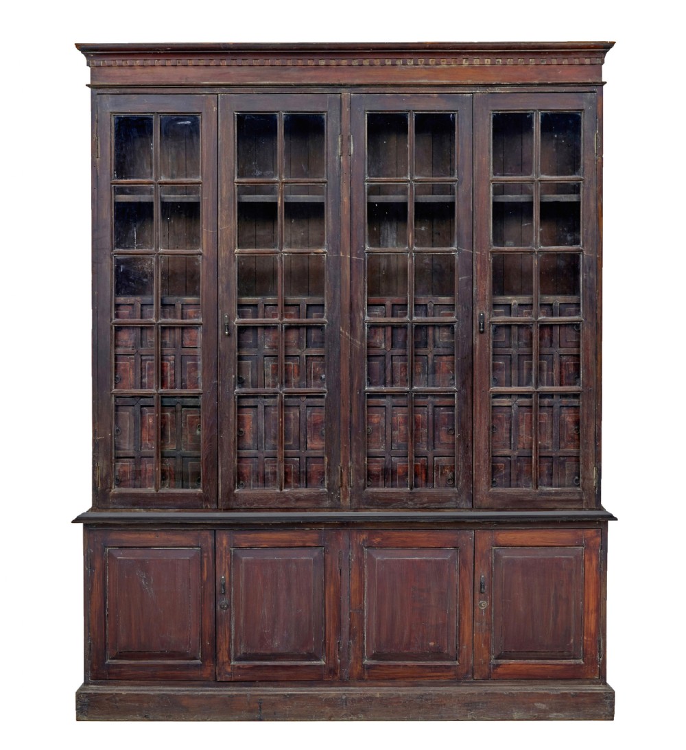 LARGE 19TH CENTURY BURMESE COLONIAL HABERDASHERY CABINET