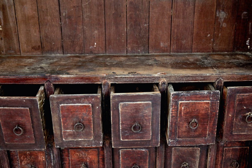 LARGE 19TH CENTURY BURMESE COLONIAL HABERDASHERY CABINET View IV