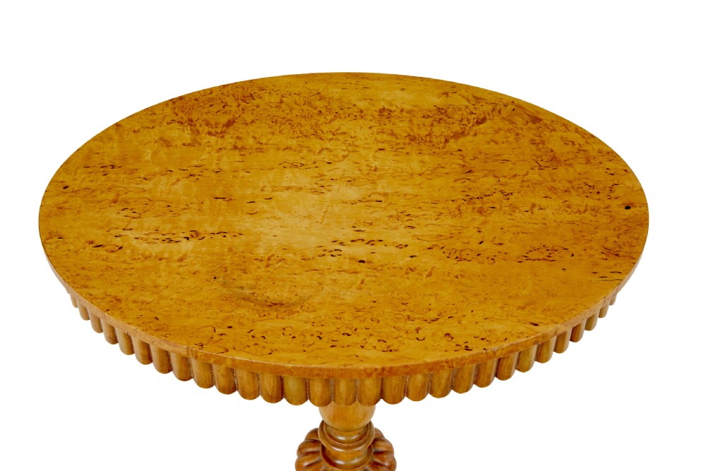19TH CENTURY SWEDISH BIRCH OVAL OCCASIONAL TABLE View IV