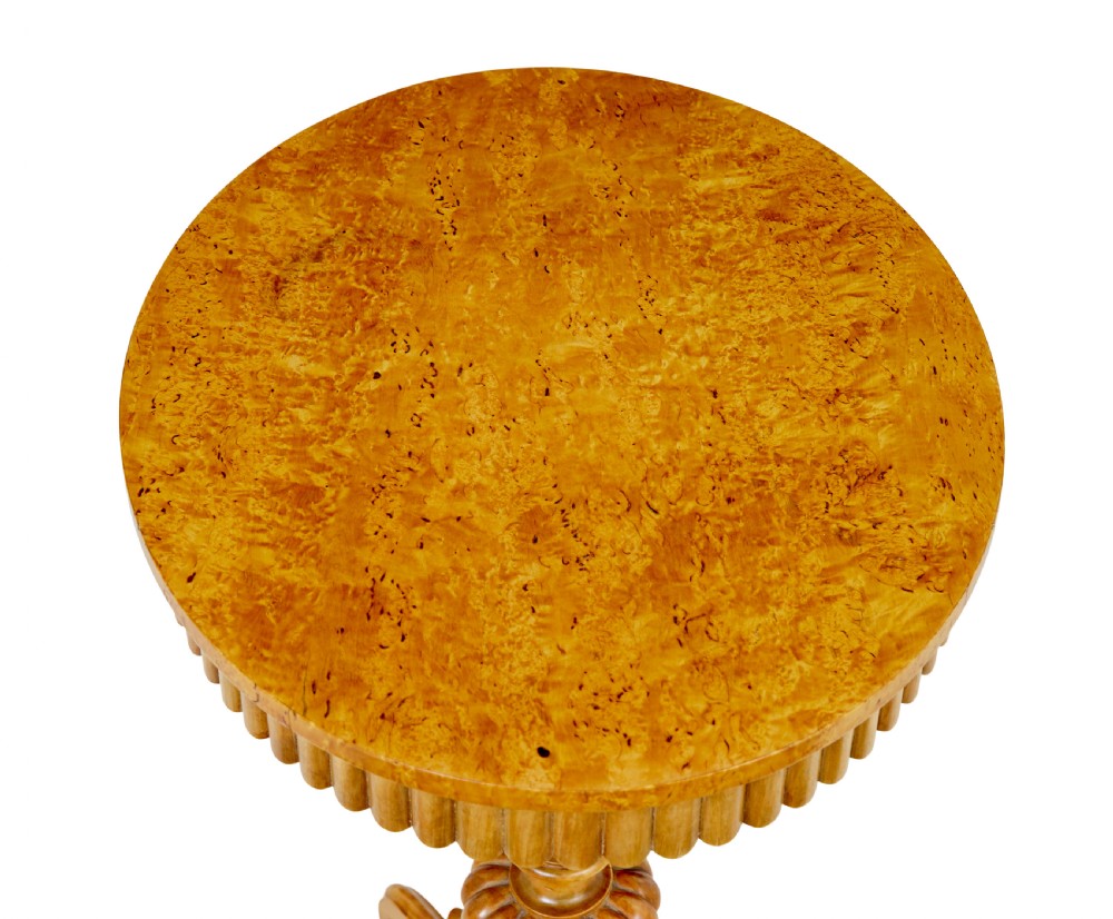 19TH CENTURY SWEDISH BIRCH OVAL OCCASIONAL TABLE View V