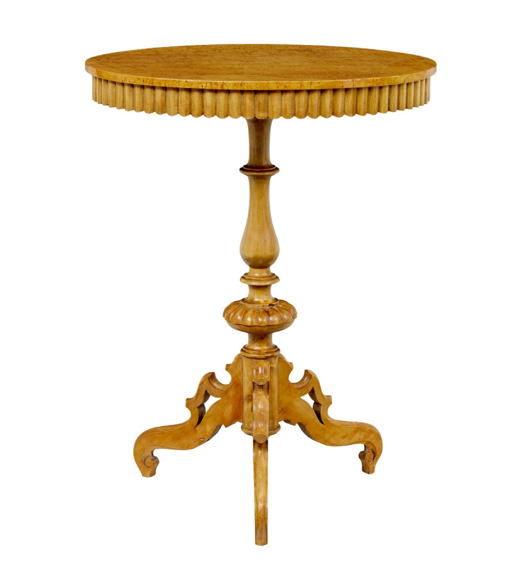 19TH CENTURY SWEDISH BIRCH OVAL OCCASIONAL TABLE View VIII