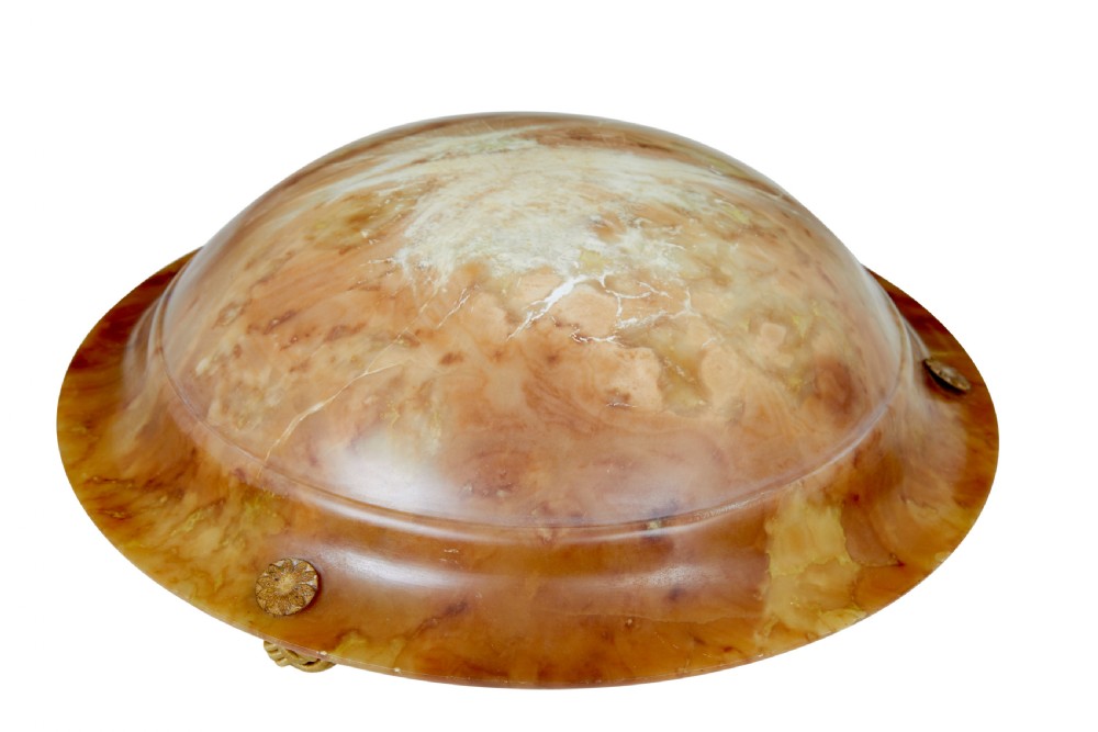 ART DECO ALABASTER HANGING PENDANT LIGHT View VII