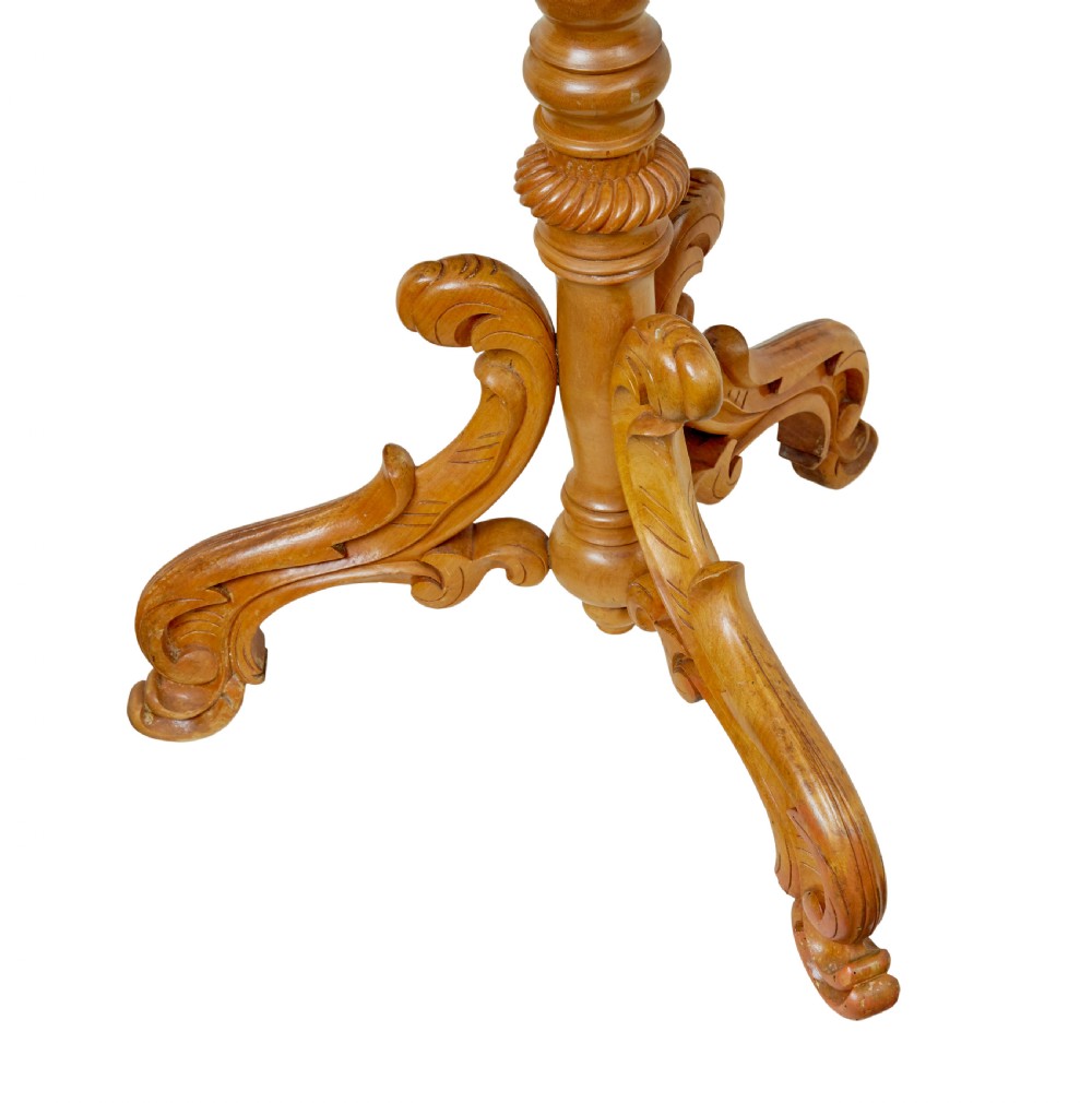 SWEDISH 19TH CENTURY CARVED BIRCH OCCASIONAL TABLE View VI