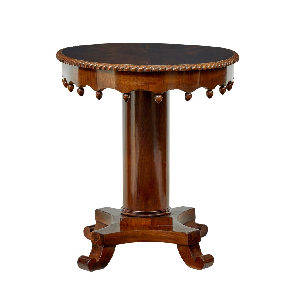 19TH CENTURY FLAME MAHOGANY OVAL SIDE TABLE View II
