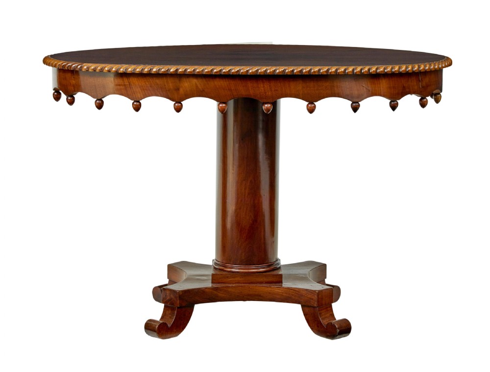 19TH CENTURY FLAME MAHOGANY OVAL SIDE TABLE View III