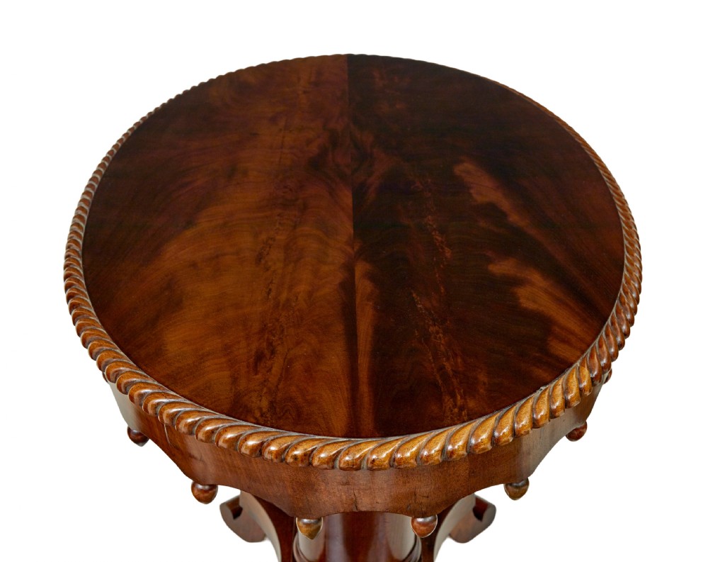 19TH CENTURY FLAME MAHOGANY OVAL SIDE TABLE View VIII