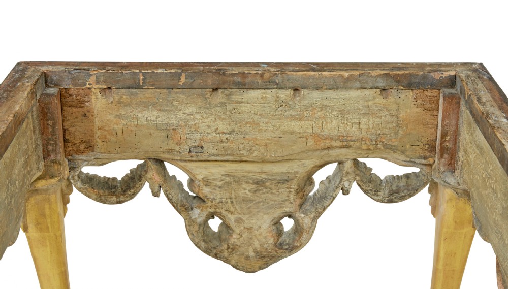 A 19th-century George II style giltwood centre table featuring a green marble top, Greek key frieze, carved swags, and cabriole legs ending in ball and claw feet. View III