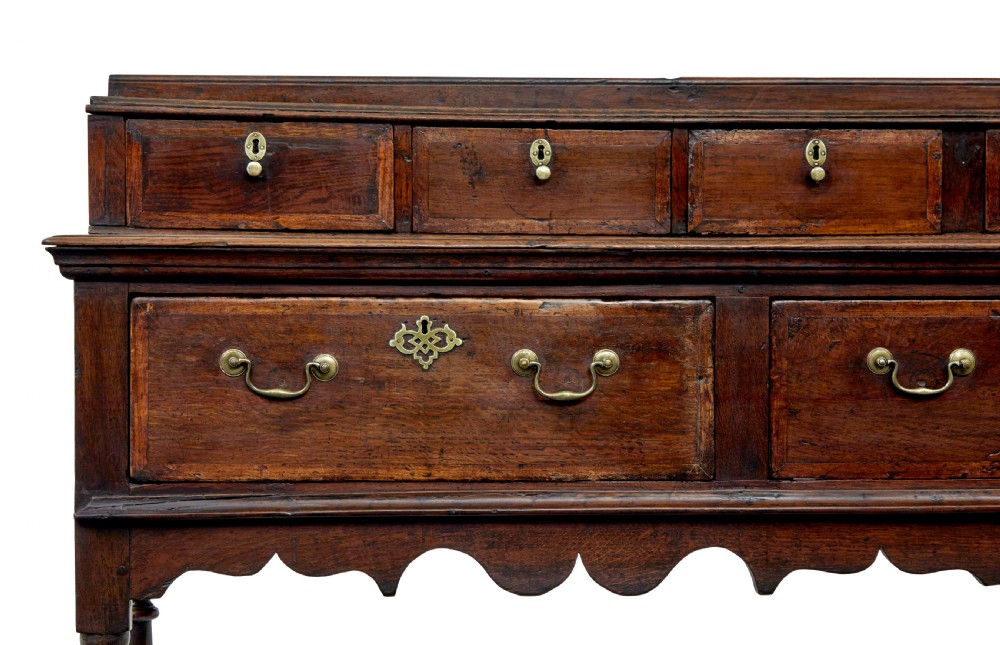 GEORGIAN 18TH CENTURY OAK DRESSER BASE AND SPICE DRAWERS View VIII