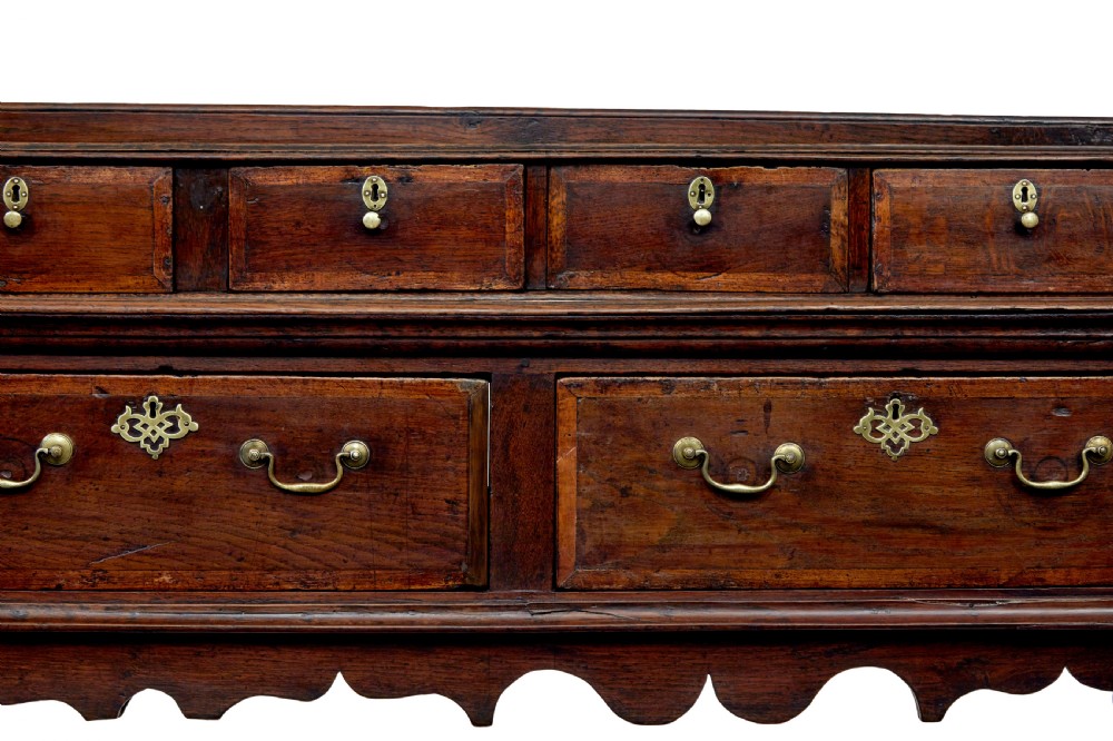 GEORGIAN 18TH CENTURY OAK DRESSER BASE AND SPICE DRAWERS View IX