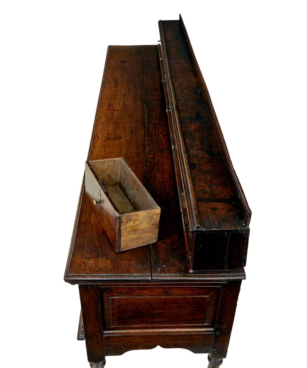 GEORGIAN 18TH CENTURY OAK DRESSER BASE AND SPICE DRAWERS View XI