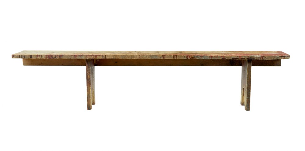 SWEDISH 19TH CENTURY PAINTED PINE KITCHEN BENCH View III