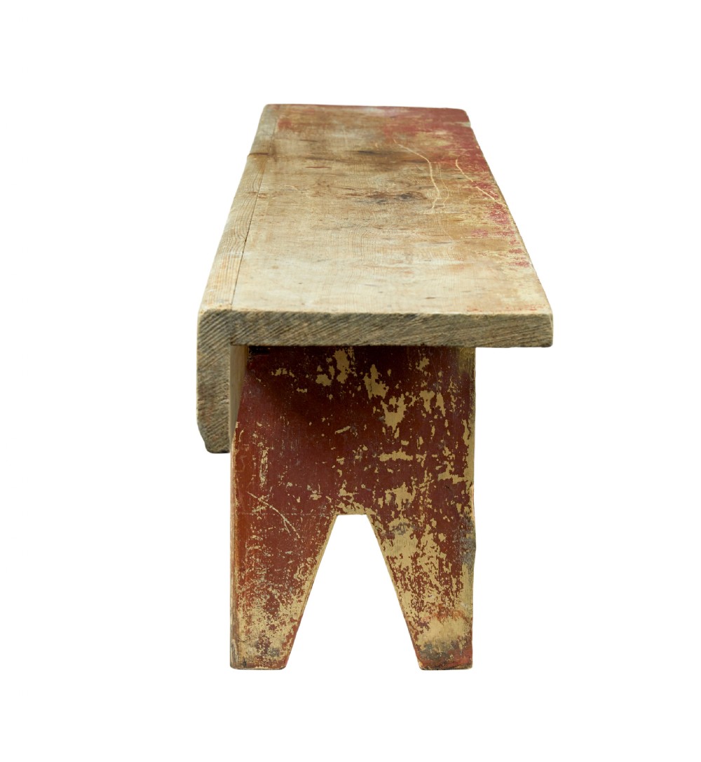 SWEDISH 19TH CENTURY PAINTED PINE KITCHEN BENCH View IV
