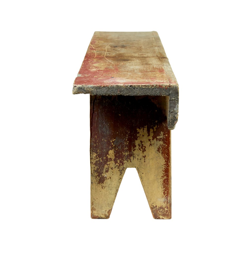 SWEDISH 19TH CENTURY PAINTED PINE KITCHEN BENCH View V