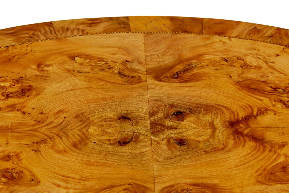 19TH CENTURY HAND CARVED AND INLAID ELM SIDE TABLE View VI