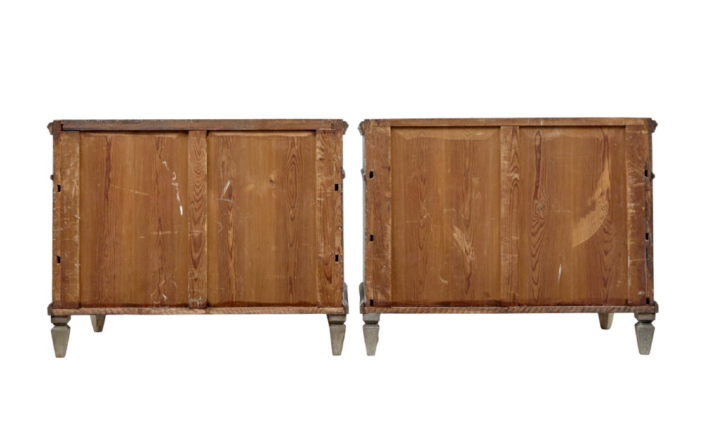 19TH CENTURY PAIR OF SWEDISH HAND PAINTED CHEST OF DRAWERS View V