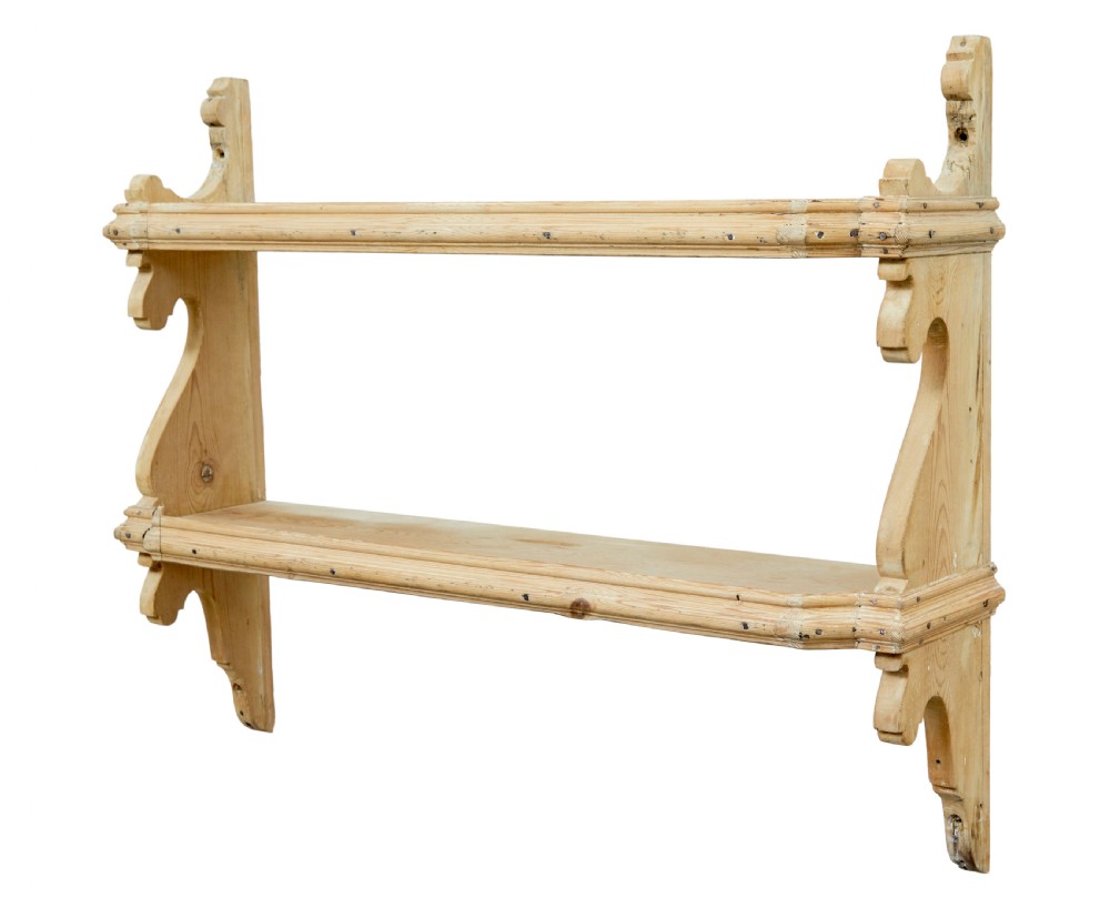 MID 19TH CENTURY SCANDINAVIAN PINE WALL SHELVES