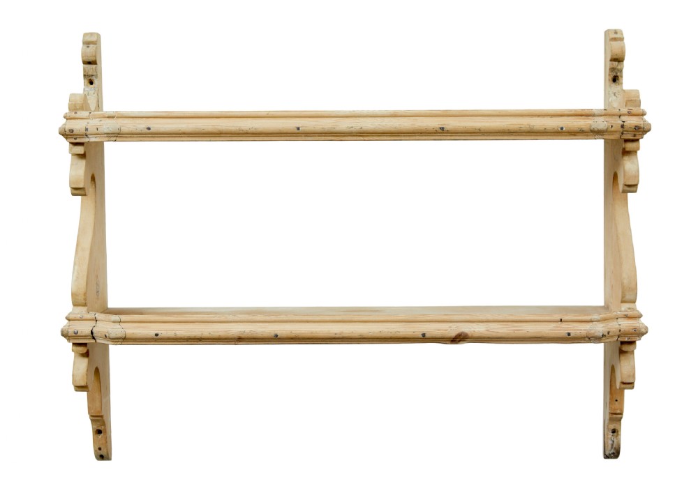MID 19TH CENTURY SCANDINAVIAN PINE WALL SHELVES View II