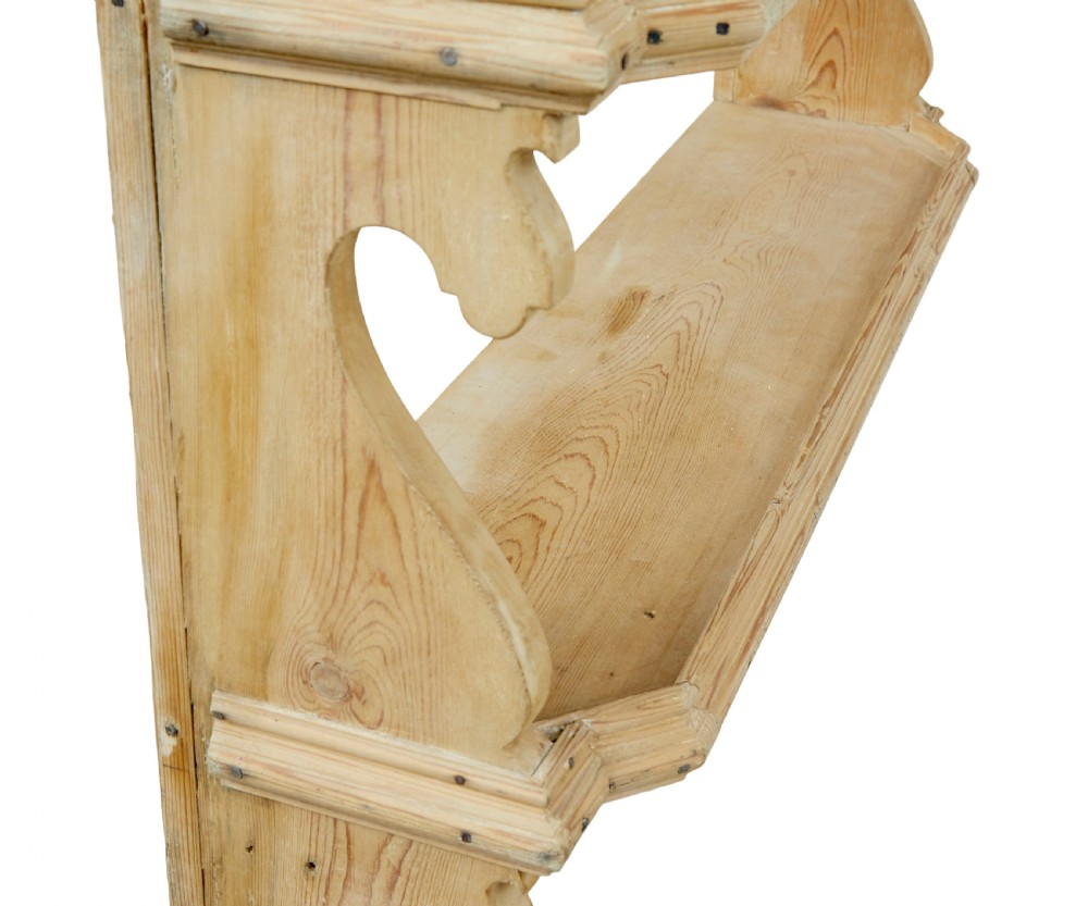 MID 19TH CENTURY SCANDINAVIAN PINE WALL SHELVES View VII