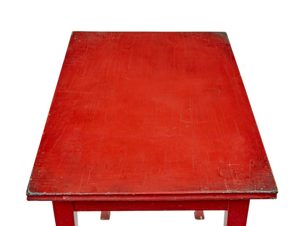 SCANDINAVIAN 19TH CENTURY RED PAINTED SIDE TABLE View II