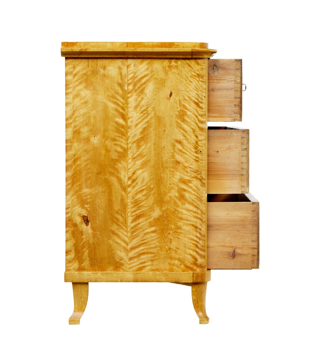 19TH CENTURY SWEDISH BIRCH 3 DRAWER CHEST View VII